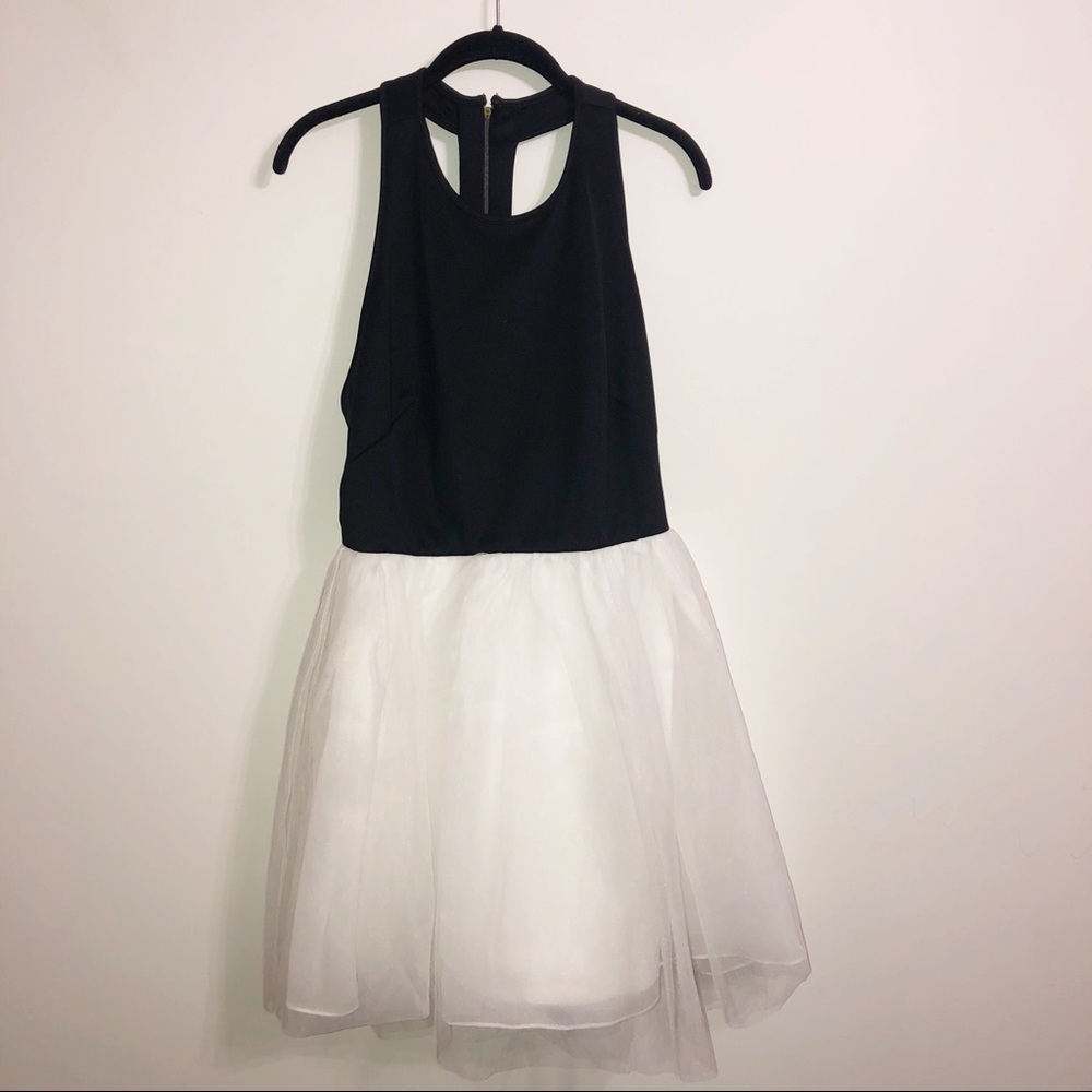 Hailey size 8 black and while tulle dress